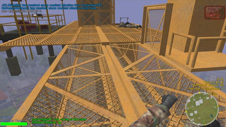 Joint Operations: on top of the crane at Kutu Tower